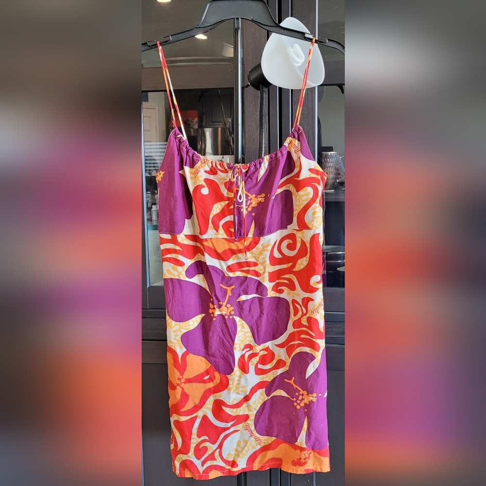 Manuheali'i Women's Medium Mini Dress *FLAWED* Orange & Purple